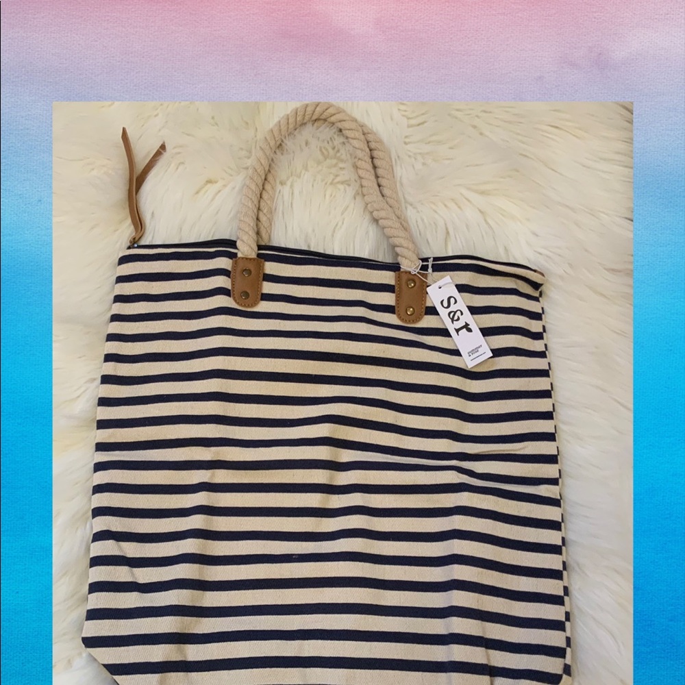 Summer & Rose Brittany Tote - Striped - NWT